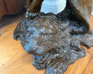 Lot #130 Elie Hazak “Coffee Break” Bronze Sculpture – Limited Edition 3/30 – Signed Figurative Art Statue