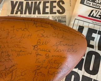 Lot #43 New York Yankees Memorabilia Collection – Pennant, Programs, Newspapers & Souvenirs