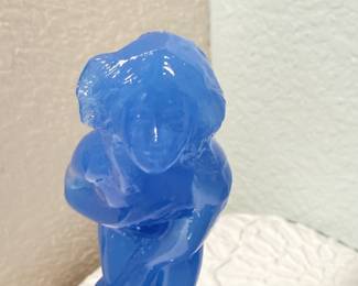 Lot #63 Art Deco “Bashful Charlotte” Coordinating Flower Frog Pair – Imperial Glass & Cambridge Glass