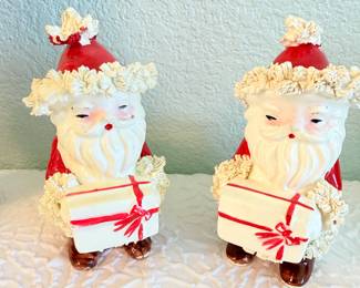 Lot #362 Vintage Christmas Décor Lot – 1950s Napco Spaghetti-Trim Santa, Nutcracker & Holiday Figurines