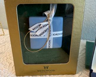 Lot #365 Collectible Christmas Ornaments Lot – Waterford Crystal, Wedgwood Millennium Gems & Porcelain Santa