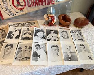 Lot #43 New York Yankees Memorabilia Collection – Pennant, Programs, Newspapers & Souvenirs