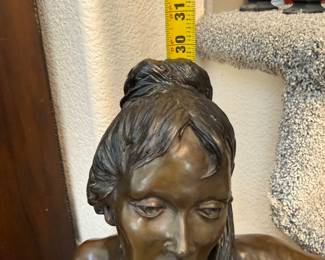 Lot #130 Elie Hazak “Coffee Break” Bronze Sculpture – Limited Edition 3/30 – Signed Figurative Art Statue