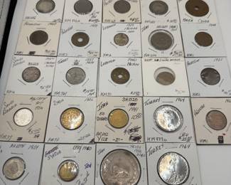 Lot #145 Vintage Middle Eastern Coin Collection – Turkey, Palestine, Lebanon, Saudi Arabia, Iran & Egypt | Estate World Coins