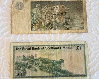 Lot #18 Scottish One Pound Banknotes – Clydesdale Bank & Royal Bank of Scotland
