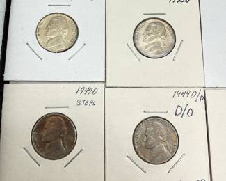 Lot #93 Vintage Jefferson Nickel Collection | WWII Silver War Nickels, Full Steps (FS), Early Dates & P-D-S Mint Marks
Time le