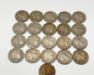 Lot #77 Large Buffalo Nickel Group | Mixed Dates 1920s–1930s | Circulated Indian Head Nickels | Estate Coin Lot