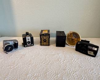 Lot #48 Vintage Camera Collection – Box Cameras, Brownie Style, Kodak Film Camera & Flash Camera