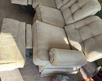 La-Z-Boy Sofa 38"H, 35"D, 92"L cushions do not detach, outer sides recline, very heavy