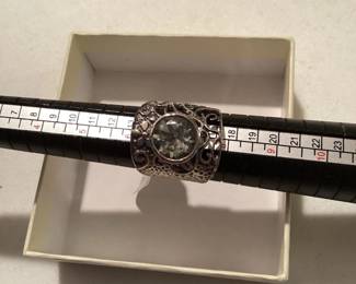 Sterling Silver Prasiolite Ring Size 7 $28.00