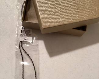 JTV Black Spinel and Silver Necklace $20.00