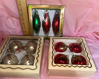 3 Boxed Ornaments $9.00