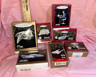 7 Star Trek Ornaments $35.00