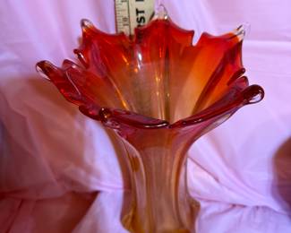 Amberina Glass Vase $35.00