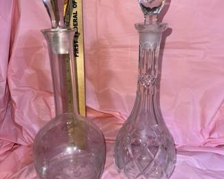 2 Decanters $36.00