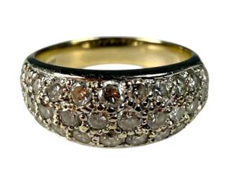 18K White Gold Diamond Pave Ring