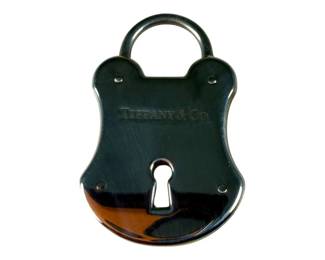 Authentic Tiffany and Co Lock Pendant with Box and Pouch