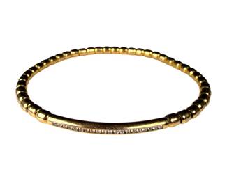 18K Yellow Gold Stretch Diamond Bar Bracelet