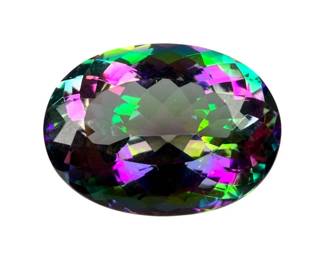 Genuine 38ct Oval Mystic Topaz Loose Gemstone