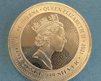 2021 St Helena pt999 Pure Silver Coin