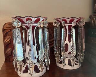 Bohemian cut crystal mantle luster