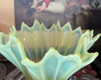Uranium glass bowl