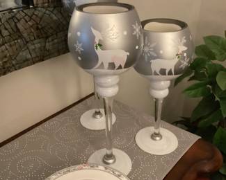 Christmas candle holders 