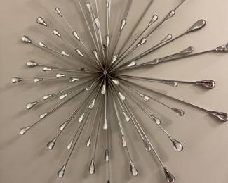 Stratton Home silver burst Art sculpture 