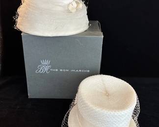 2 Vintage Ladies Hats * The Bon Marche Seattle
