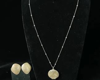 Beautiful Vintage pins * Clip On Earrings * Necklace
