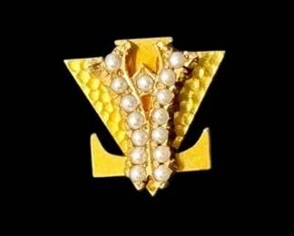 Vintage Delta Zeta Sorority Pin * Approximately 1962
