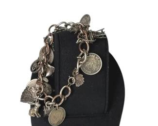 Vintage Sterling Silver Clasp Charm Bracelet * Many Are Sterling 47.13 Total Wt
