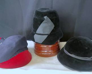 3 Vintage Felt Hats
