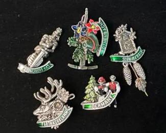 5 Silver toned Metal Germany Souvenir Pins
