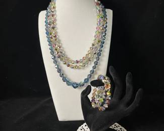 Vintage Crystal Necklaces & Bracelet
