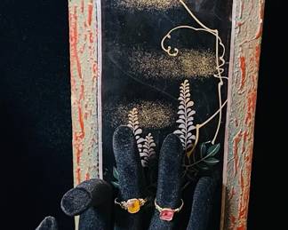 10K Gold Vintage Rings * 10K Gold Bicycle Charm * Special Box
