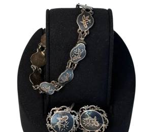 Jingle Jangle Silver tone Bells Bracelet * Clip on Earrings Set
