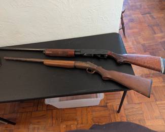 Remington Wingmaster model 870 20 gauge shotgun and a Texas Ranger shotgun 
