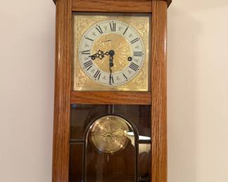 	#31	Oak Wall Clock 25"L	 $80.00 				