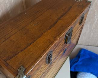 	#61	Antique Wood Tool Box 20x9x14	 $80.00 				