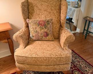 *	#4	Cream wingback chair	 $40.00 				