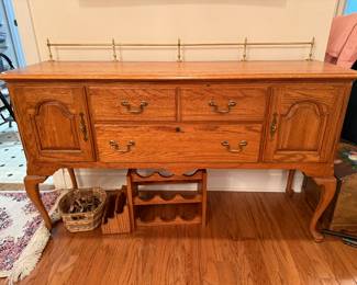 	#11	Kincaid Oak Buffet 60x18x34	 $125.00 				