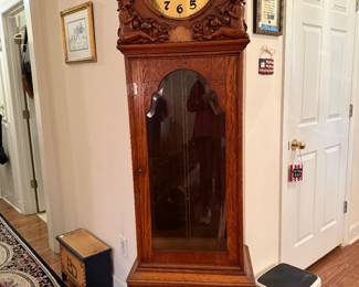 #39	Antique Grandfather Clock "As Is" 78"H	 $100.00 				