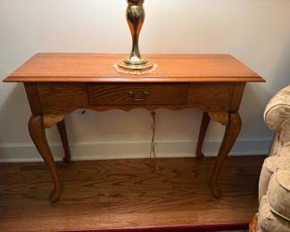 	#6	Oak Console Table 40x14x28O	 $60.00 				