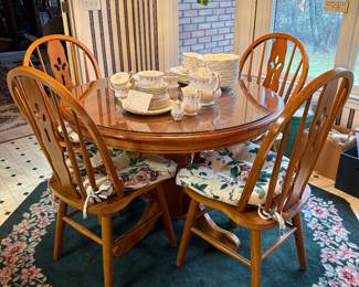 *	#67	Oak Table and 4 chairs	 $150.00 				