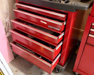 *	#57	Red Craftsman Tool chest on Wheels	 $75.00 				