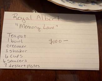 *	#66	Royal Albert "Memory Lane"	 $100.00 				
