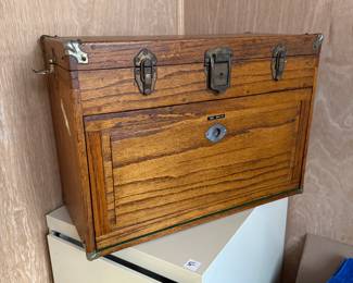 	#61	Antique Wood Tool Box 20x9x14	 $80.00 				