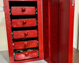 5 drawer handcrafted tool storage.
