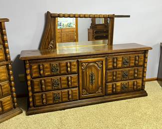 Vintage triple dresser.